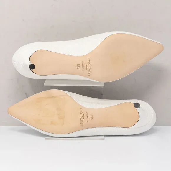Jimmy Choo White Pointed Heels - Picture 4 of 10